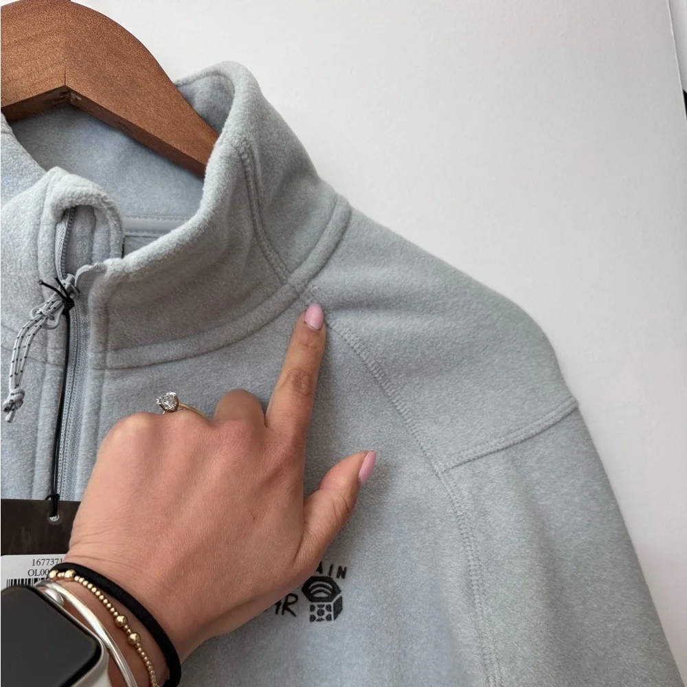 Mountain Hardwear Women’s XL Gray Microchill 2.0 1/4 Long Sleeve Zip-T Fleece - Picture 5 of 7